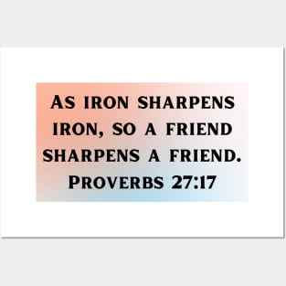 Bible Verse Proverbs 27:17 Posters and Art